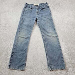 Levi 514‎ Jeans Womens 27x27 Blue Straight Distressed Hem Grunge Thrasher Skater